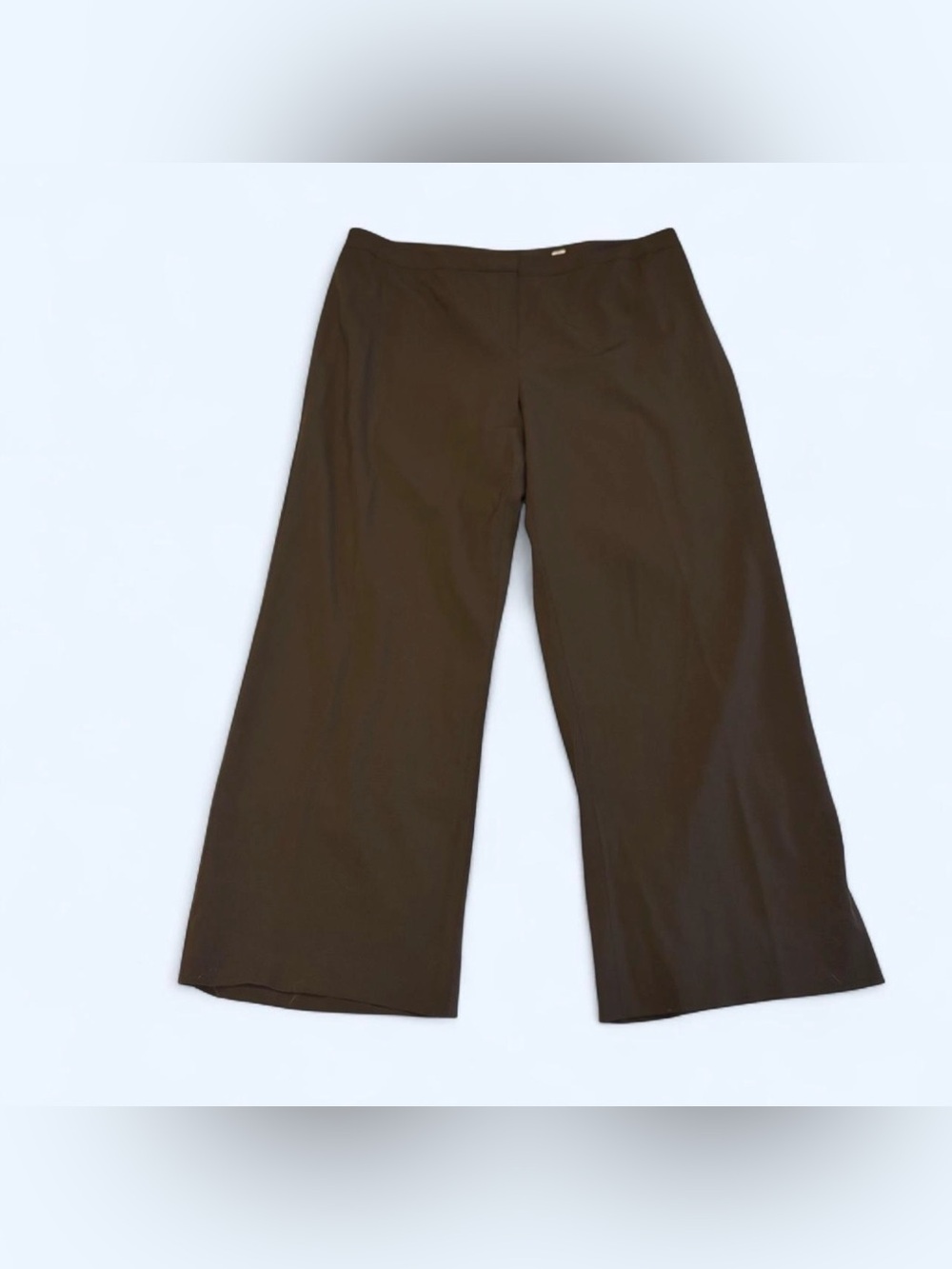 Lafayette 148 New York Pants 16 Brown Wool Wide Leg Dress Trousers Work Career
